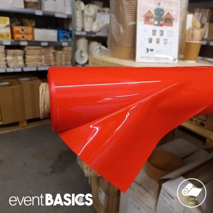 Standard Lackfolie - Tischdecke - 130cm x 30m 150µm, rot (462) eventBASICS